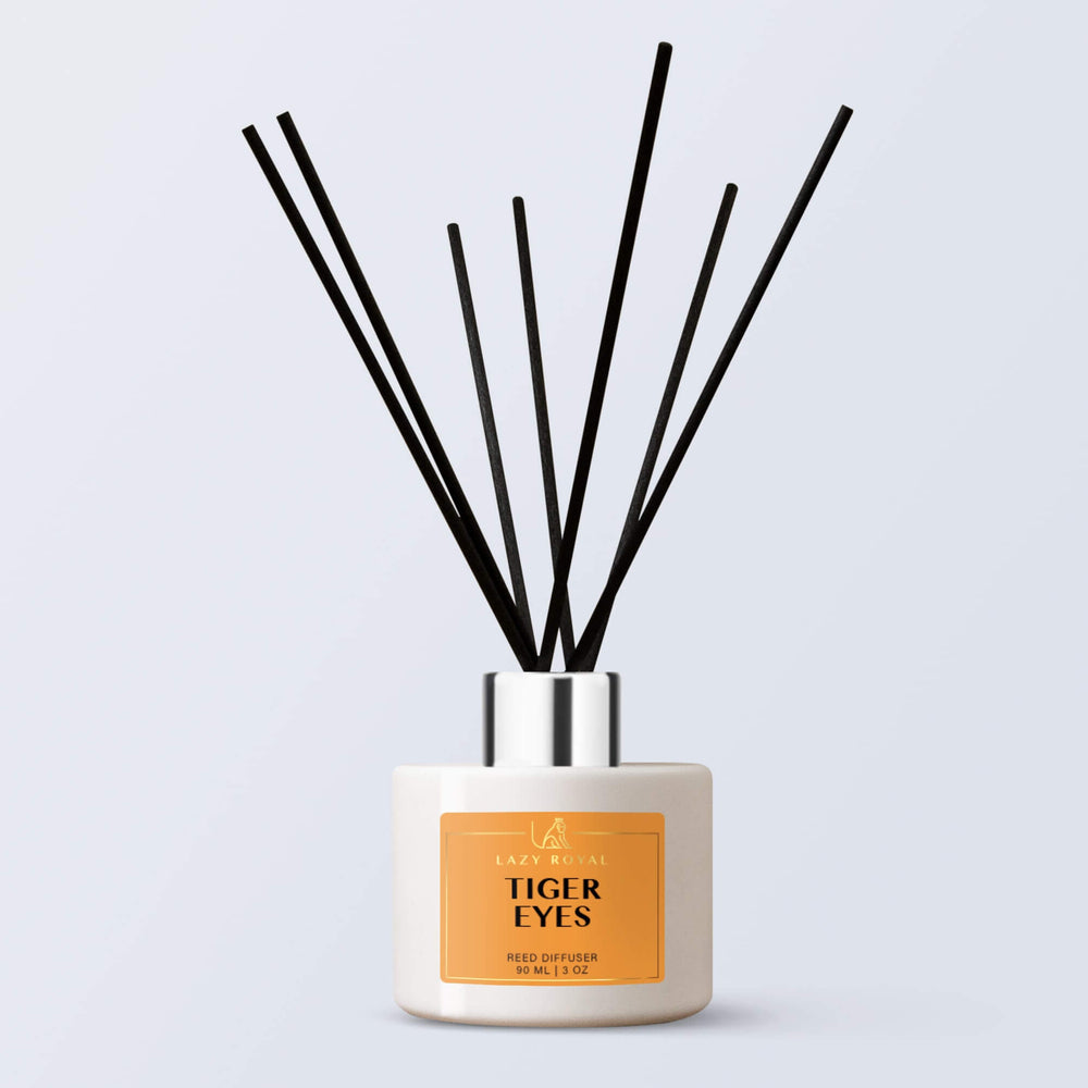 Tiger Eyes 90 ml Reed Diffuser - Inspired by Indonesian Oud | Lazy Royal